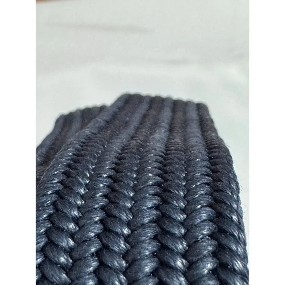 New Johnnie-O Navy Blue Waxed Cotton Stretch Belt Golf XL